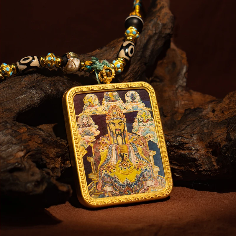 五台  《伍爺駕到》五爷方唐卡男女款随身挂件经典手工吊坠