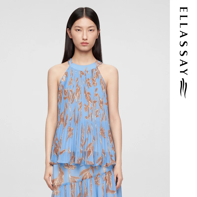 ELLASSAY歌力思2025夏季新款露肩款简单清爽背心女EWE361C04800