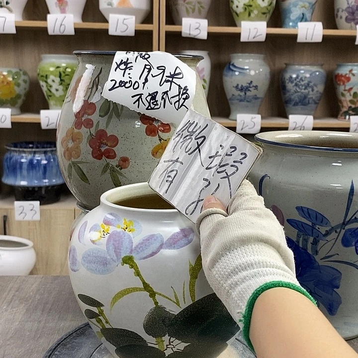 缸3xc景德镇陶瓷花盆