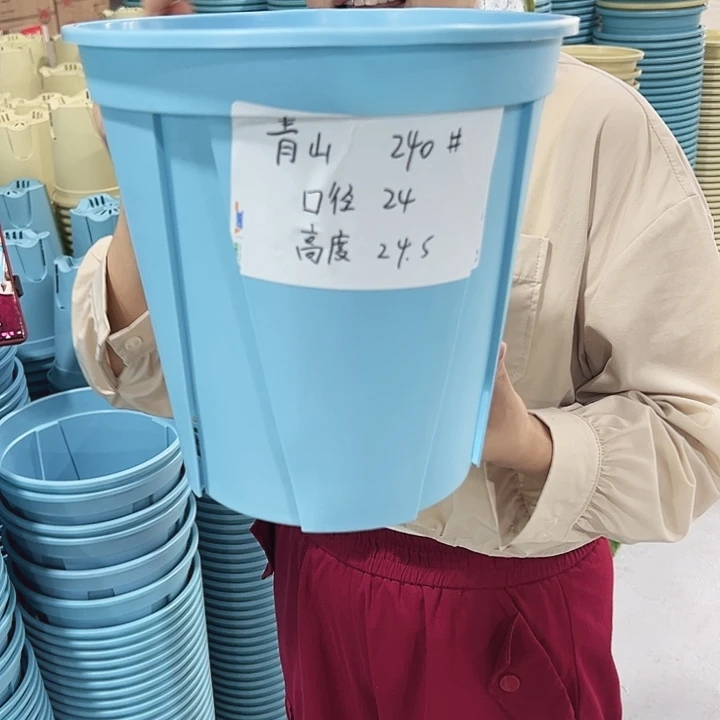 特价青山盆口24高24蓝色无托5只