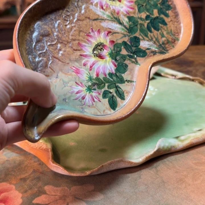 柴烧纯手工手绘陶瓷