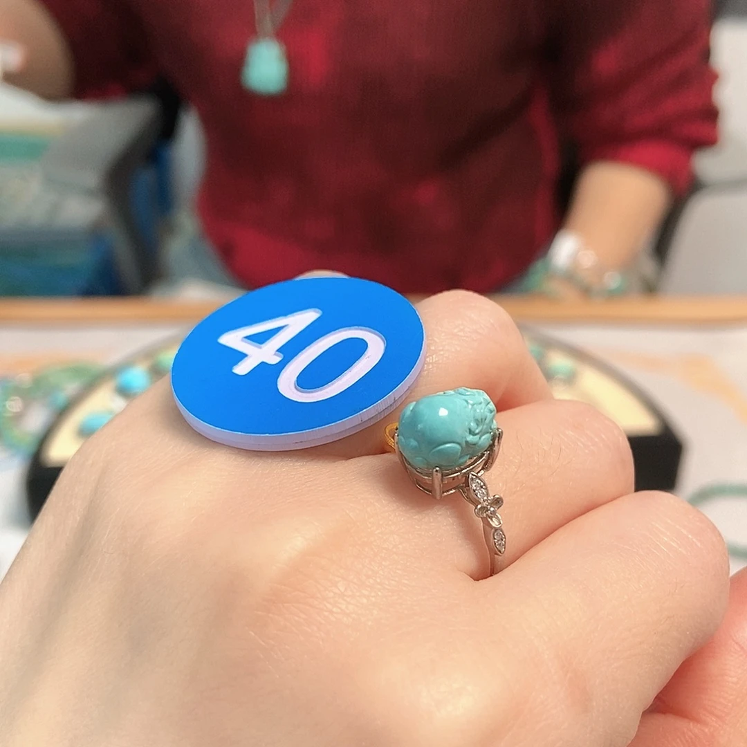 绿松石银S925镶嵌珠宝奇石