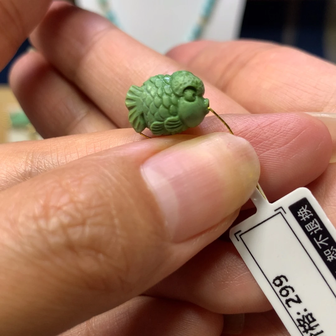 未镶嵌绿松石胖头鱼