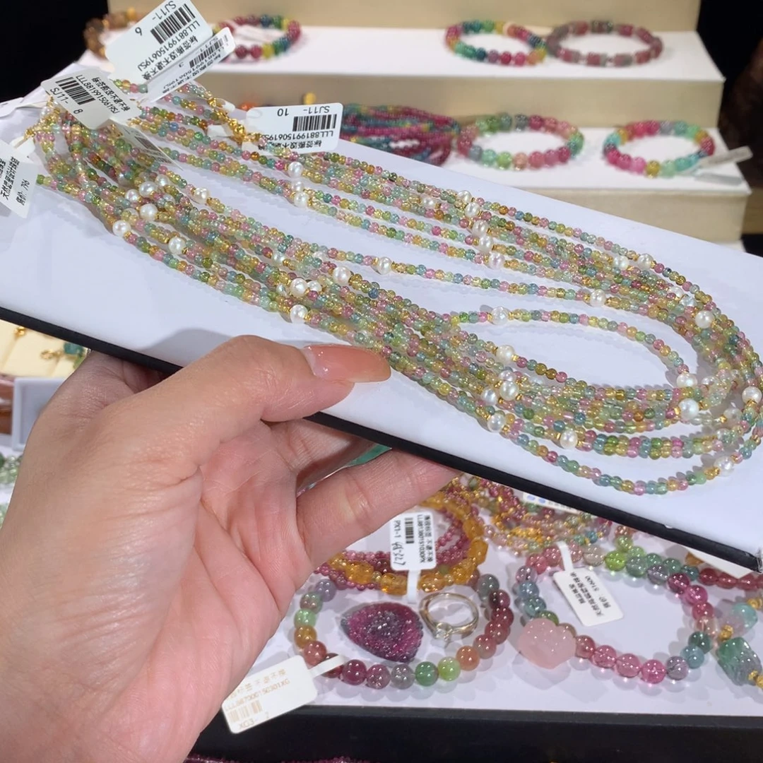 碧玺手串手链未镶嵌多样性发其一