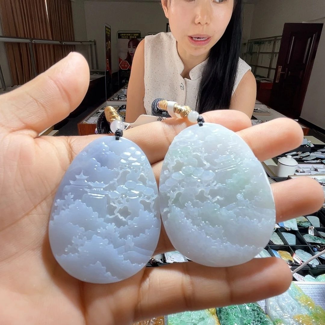 翡翠未镶嵌颈饰一