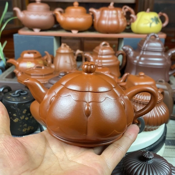 茶壶紫砂莲心200cc原矿赵庄朱泥特价