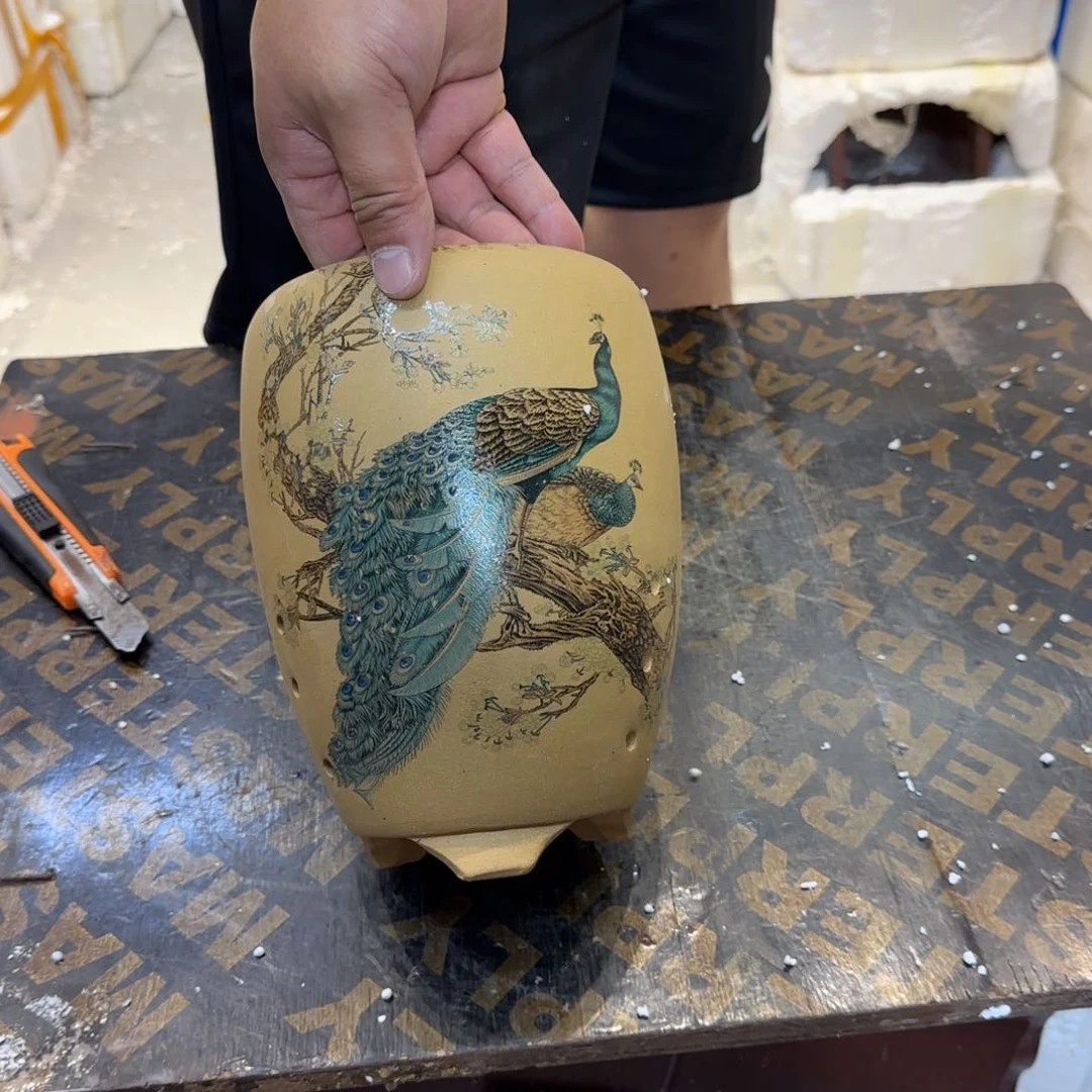 紫砂花盆瑕疵和瑕疵