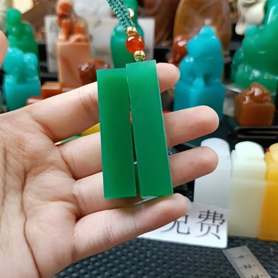 寿山石印石雅安绿