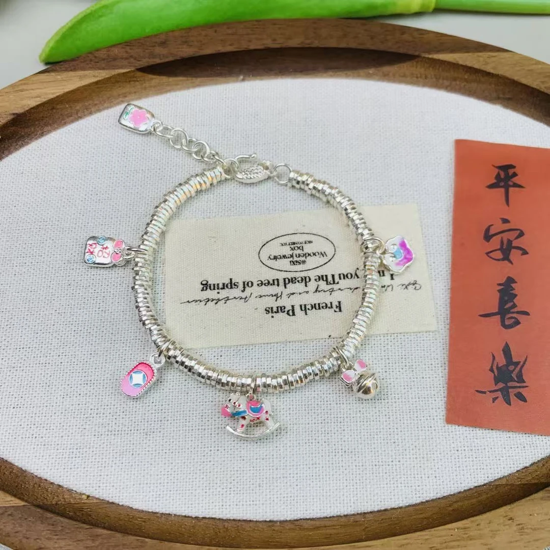 足银手链 【匠心银饰】马上有钱多宝手链节日生日告白送老婆女友