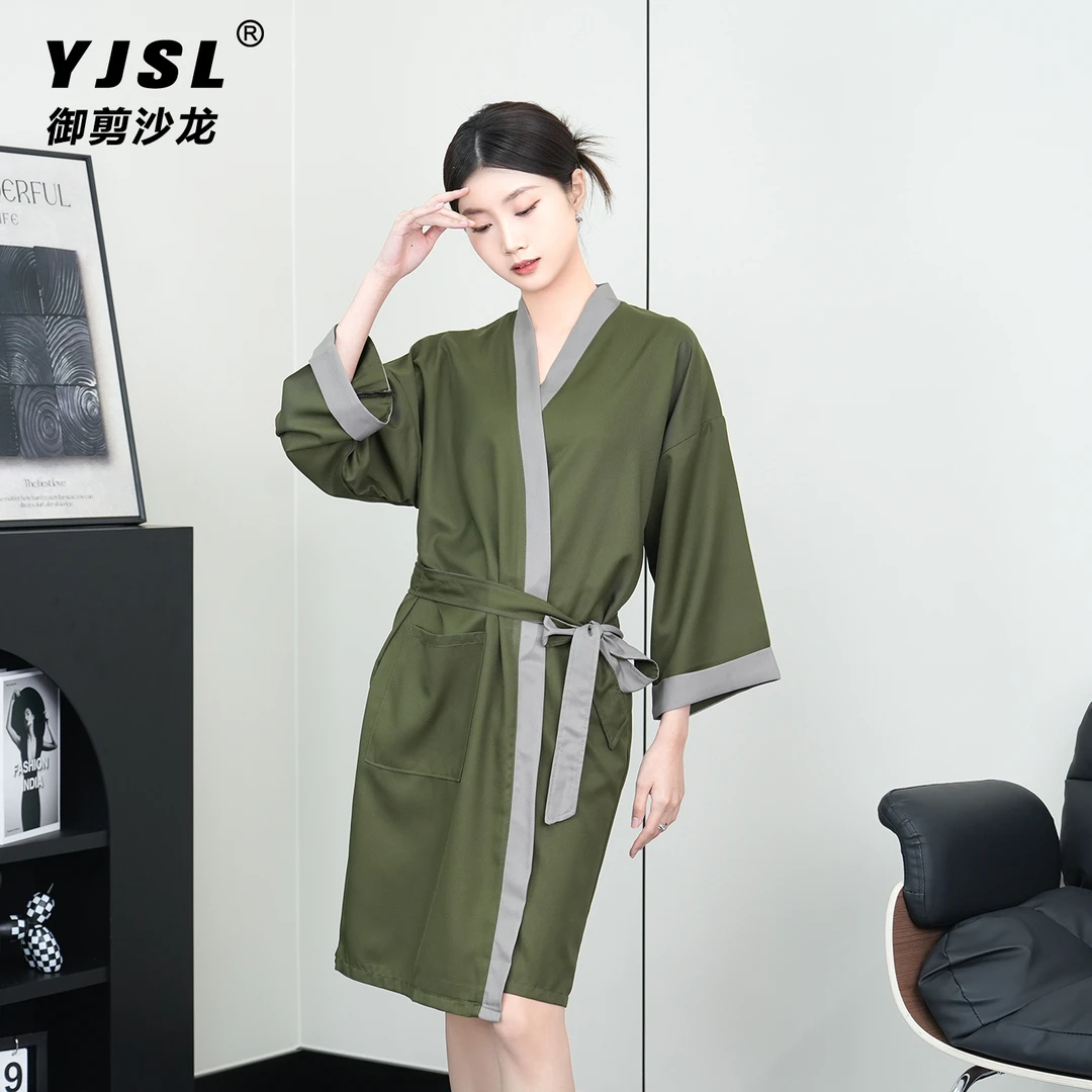 高档美发客袍发廊专用理发客服剪发烫染适用理发围布可定制logo