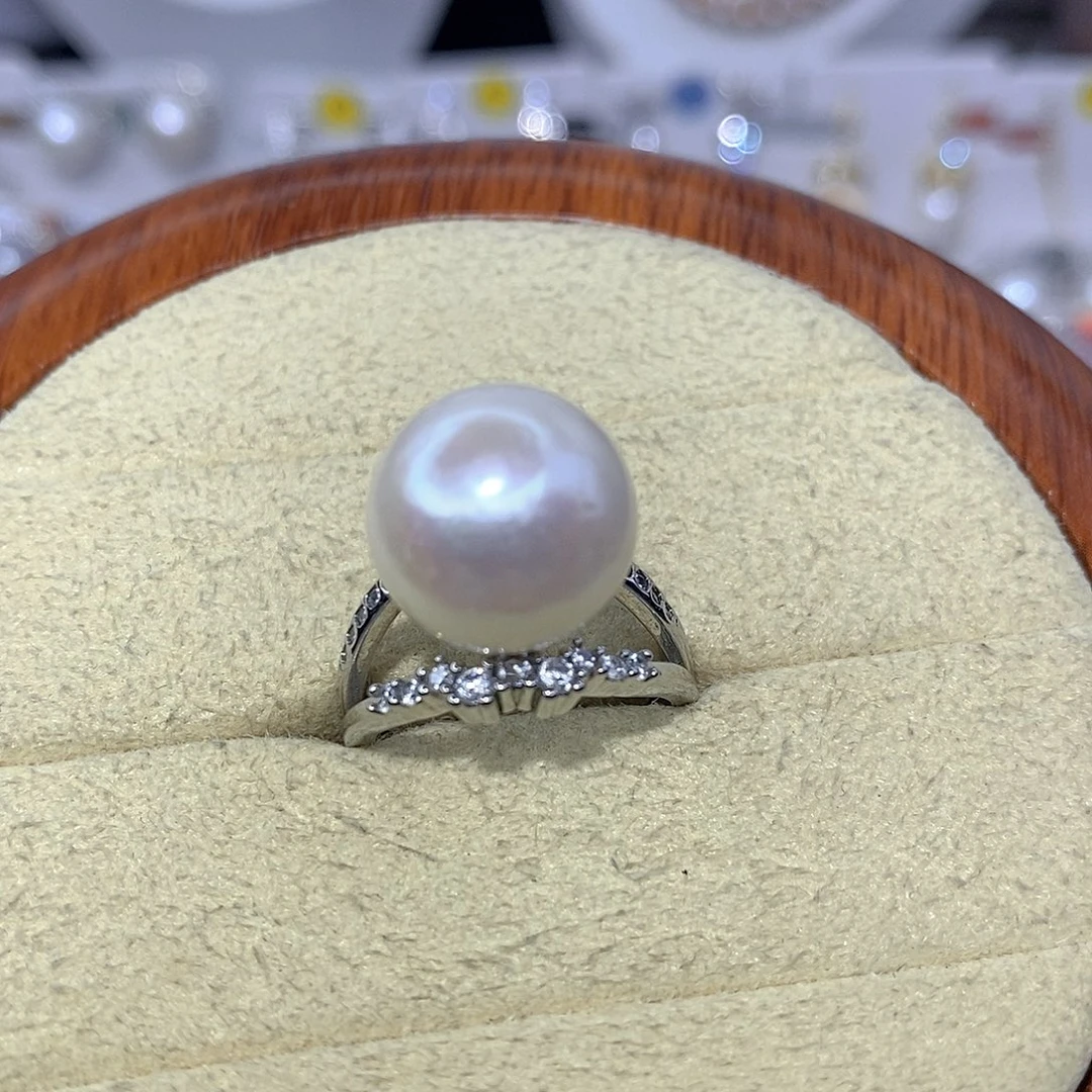 淡水珍珠戒指合金