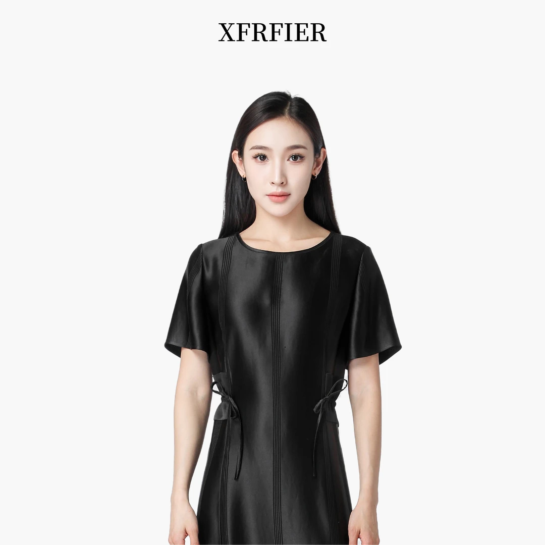 【醋酸连衣裙】XFRFIER煊菲尔女士夏季醋酸丝绒连衣裙气质显瘦休闲