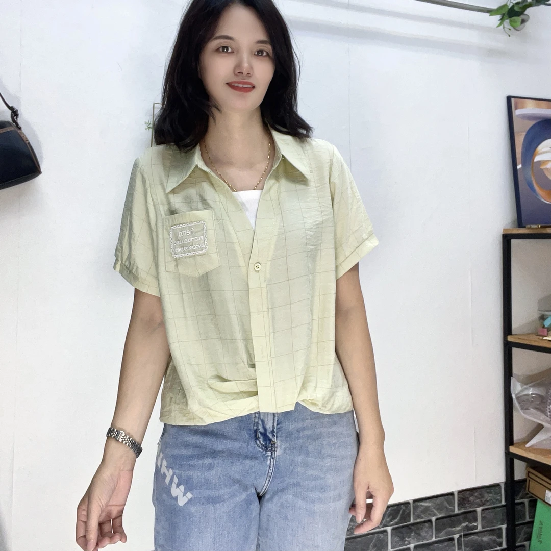 夏季新款假两件衬衫2508（断码清仓）