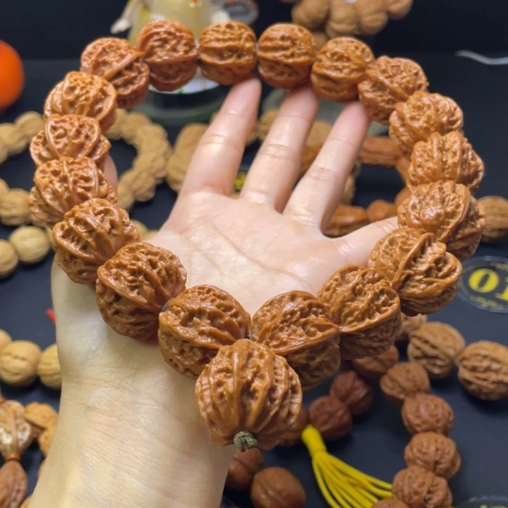 桩***工文玩核桃手串龙脊