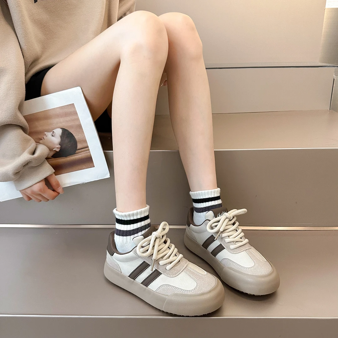 时尚ins软底秋冬平底低帮潮流百搭韩版休闲德训鞋&K1