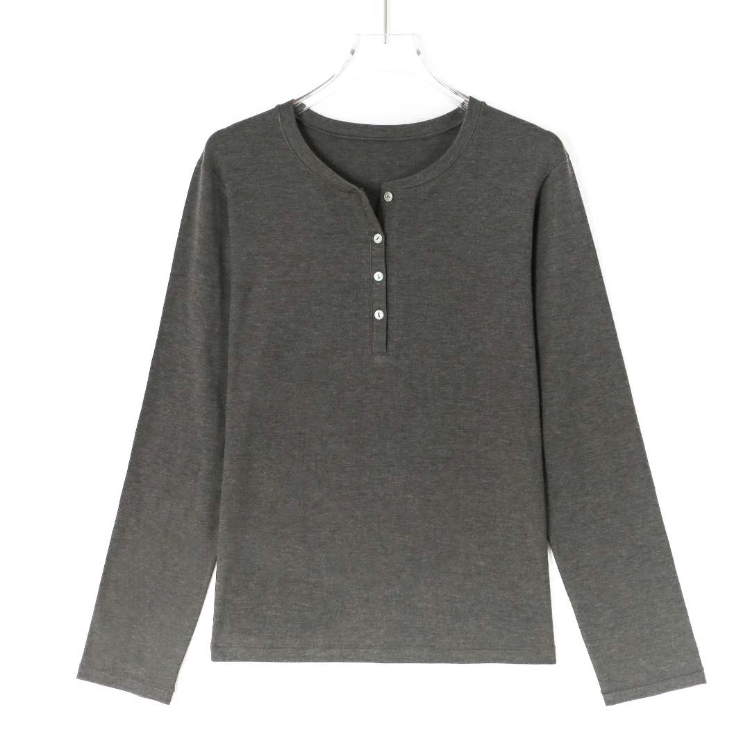 天丝羊毛女士亨利衫T恤1093