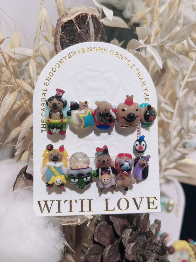 《飞天小女警》董董手工穿戴甲显白新款美甲立体纯手工小清新