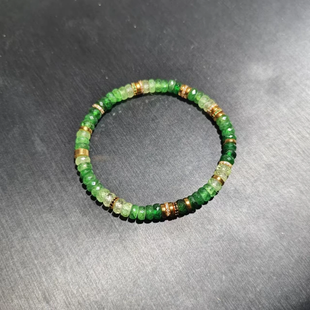 沙弗莱钻面药片手串 约5.5mm 约16g S0518-05