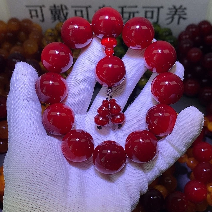 老***家松木手串/手链2.0 帝王血龙木高冰透