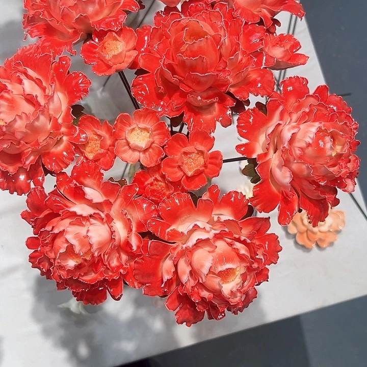 正品陶瓷手工花花