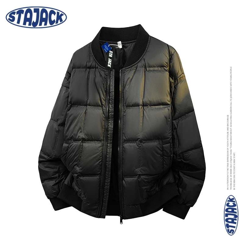 STA JACK潮牌美式轻薄棒球领棉服男宽松休闲保暖冬季户外棉衣外套