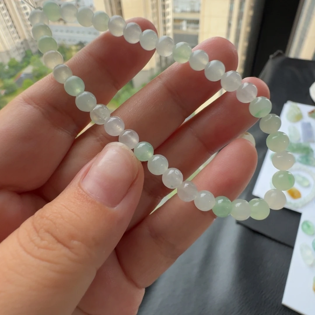 定制翡翠未镶嵌冰翡翠手链