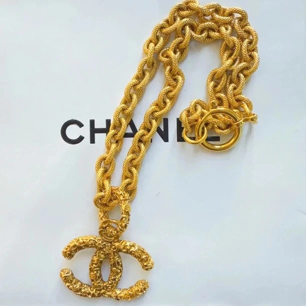 95新 Chanel/香奈儿 Chanel vintage香奈儿中古熔岩项链