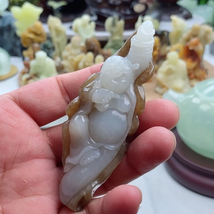 和田玉（糖玉）手把件未镶嵌薛*