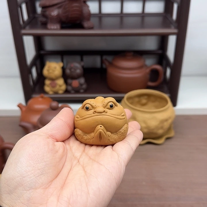 段泥茶案可以插香的金蟾茶宠
