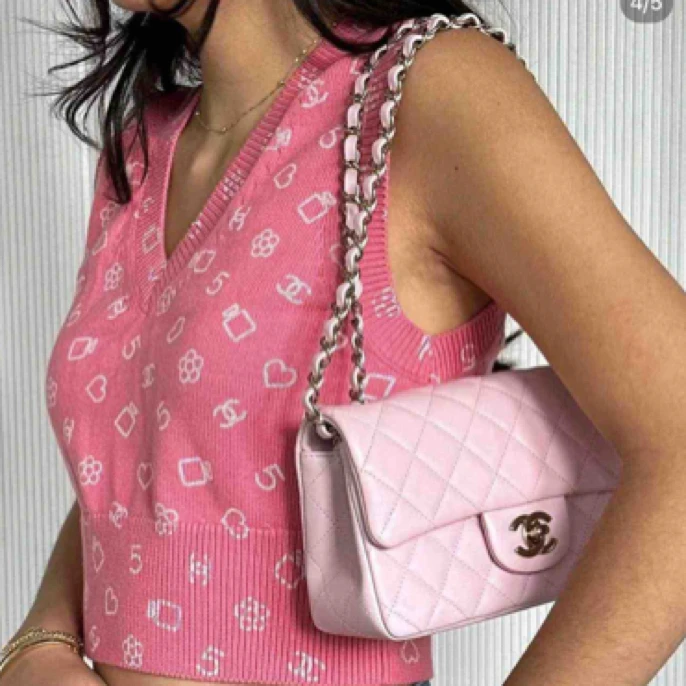95新 Chanel/香奈儿 Chanel23C粉色logo背心fr38