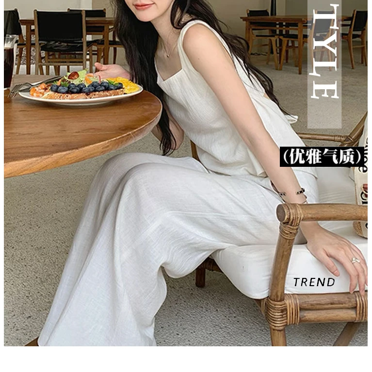 2025爆款夏日张贝贝封神组合休闲百搭露背绑带设计搭配随性慵懒感