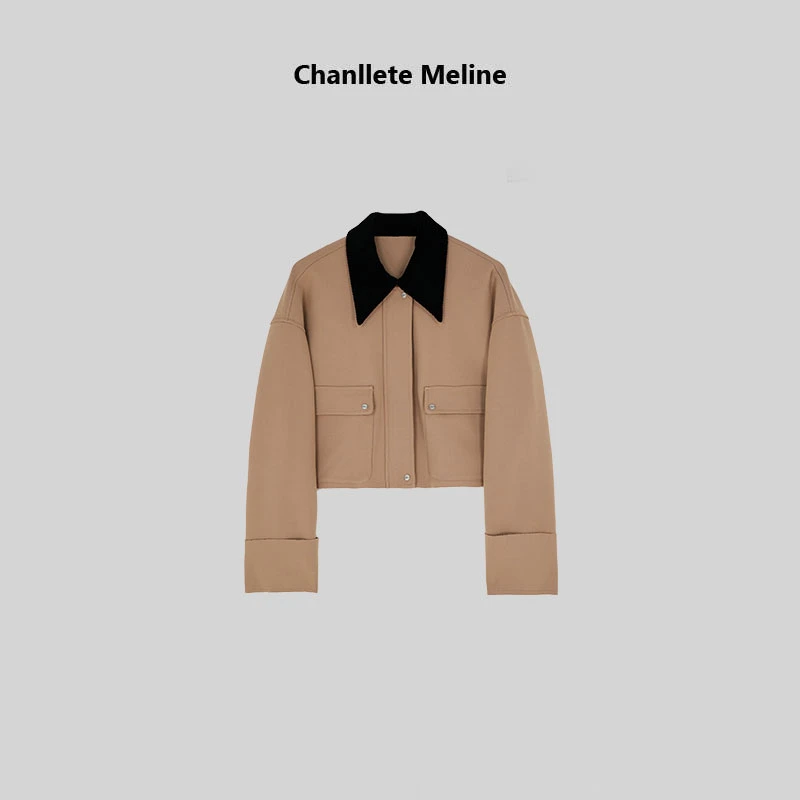 【Chanllete Meline】“摩登邂逅”拼色百搭休闲短外套CMQW-9496