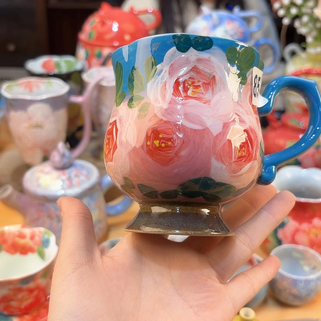 景德镇手绘高温釉下彩陶瓷茶具