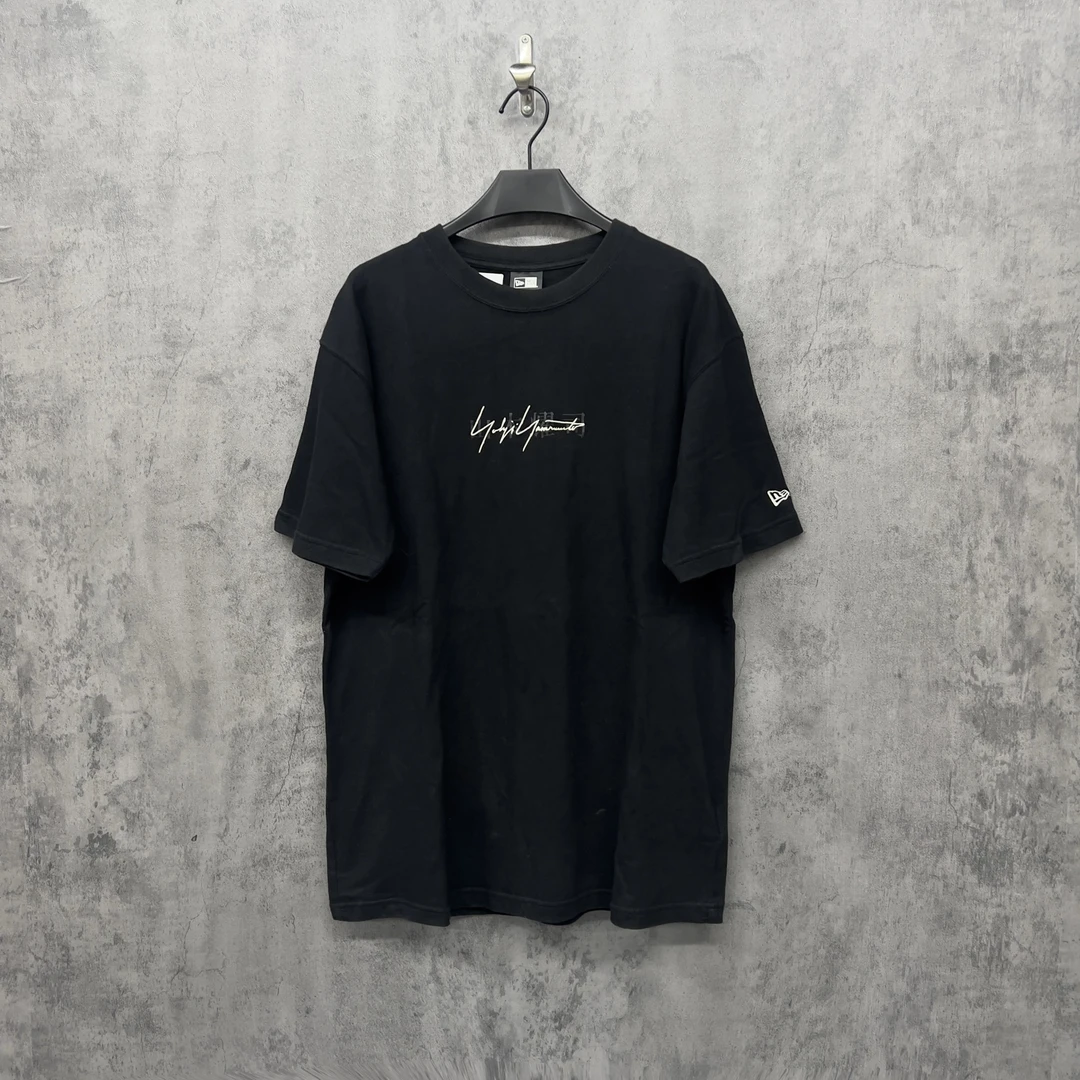99新 maje Yohji Yamamoto山本耀司新款刺绣Logo黑色短袖/5码宽松