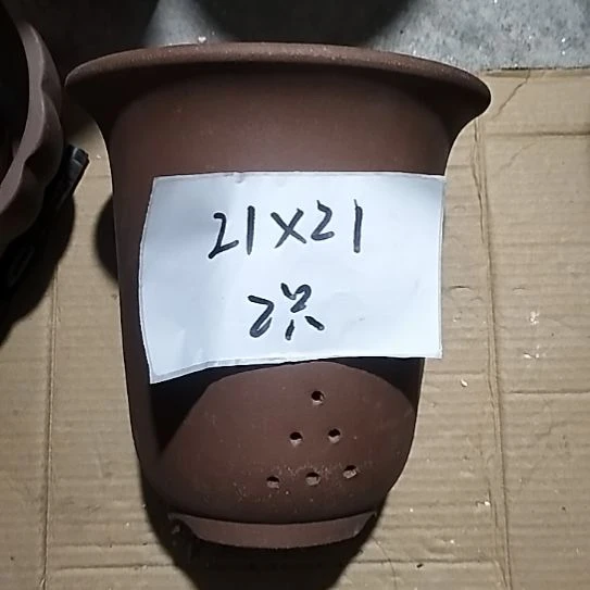 紫砂大金钟两个紫砂花盆