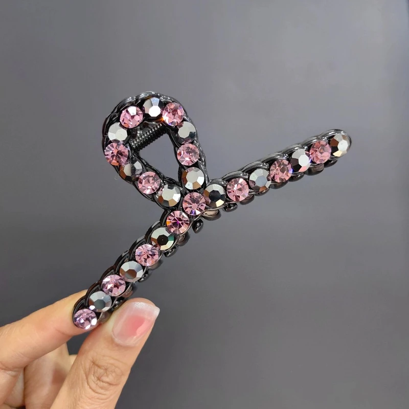 韩国施家水晶大抓夹(11cm)轻奢发夹高档盘发夹韩版鲨鱼夹网红头饰