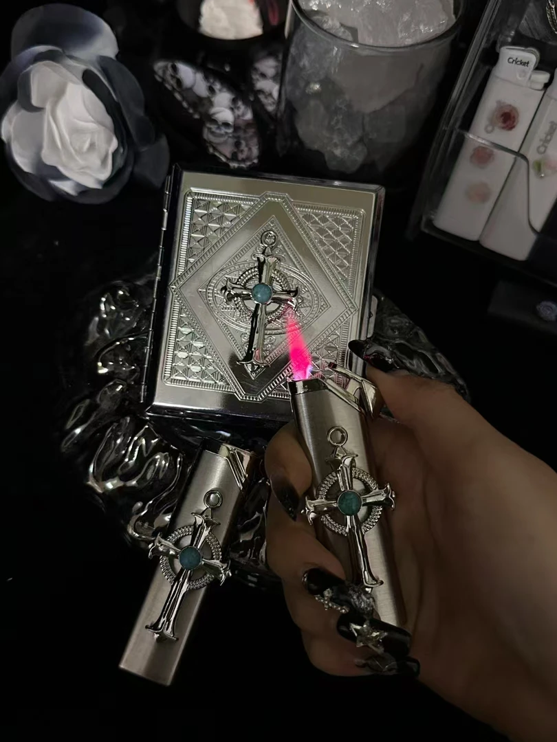 一些套组（更新中）单支火机＋烟盒 复古哥特风充气防风设计礼物