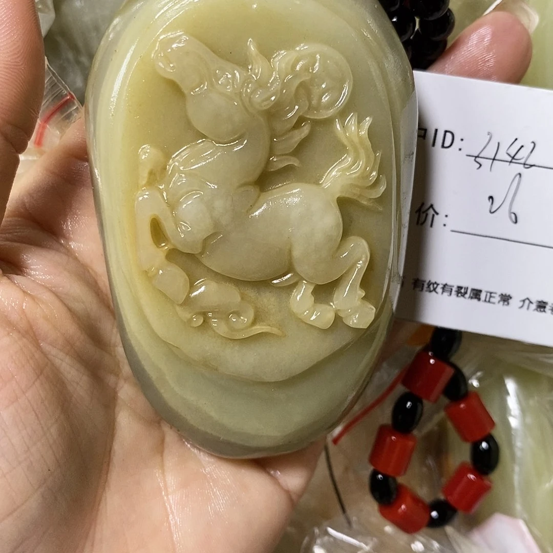 石材用****2古青石手把件