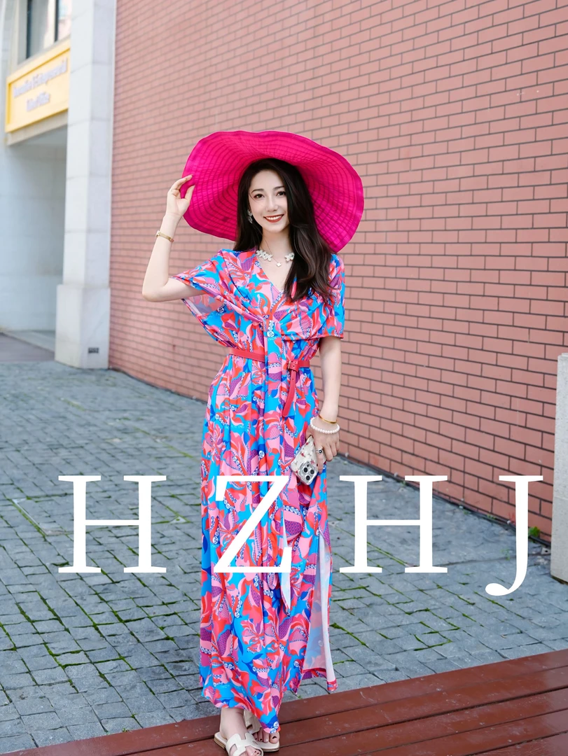 HZHJ设计师款 千纸鸢  连衣裙显白显瘦时尚大牌高级感2020