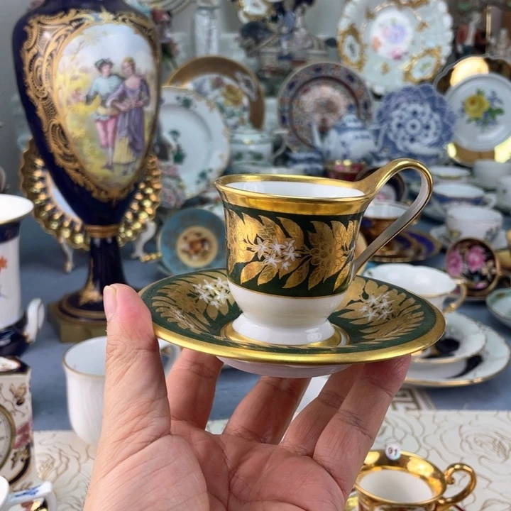 中古瓷器小房子盘子