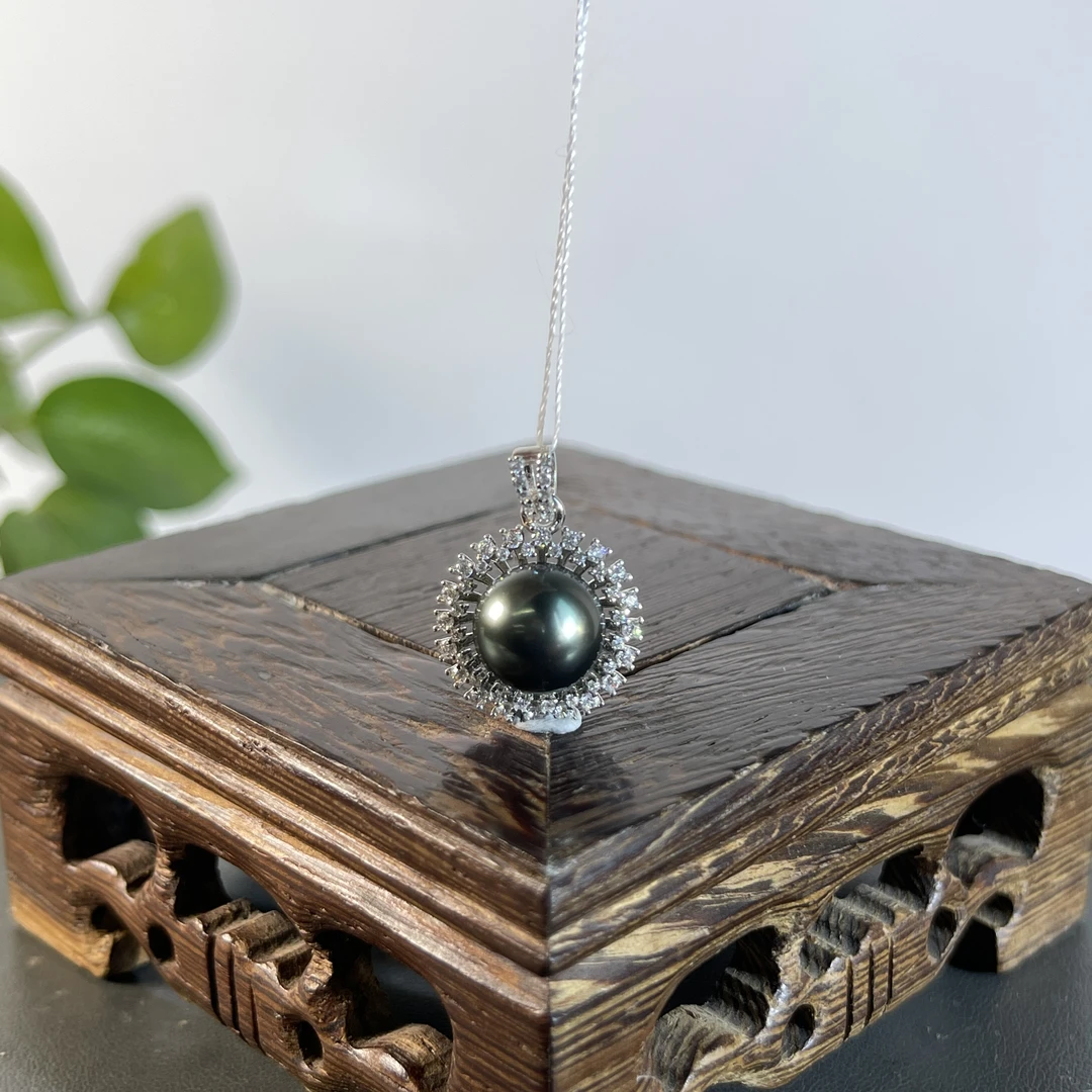 JXA30-105 s925银镶珍珠吊坠