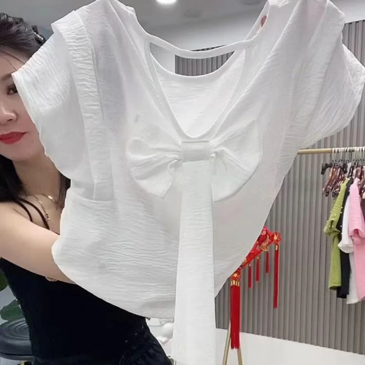 1389后背大蝴蝶结短袖