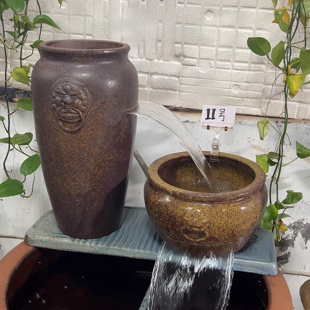 紫砂花盆黄*流水+40瓦泵弯头软管+60长板黄色