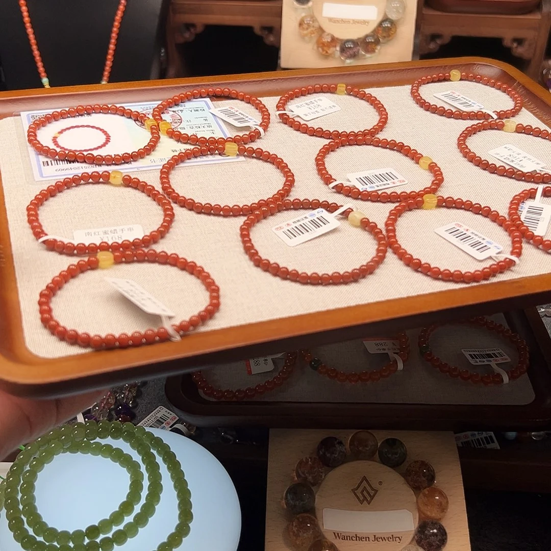 南红玛瑙未镶嵌手链001