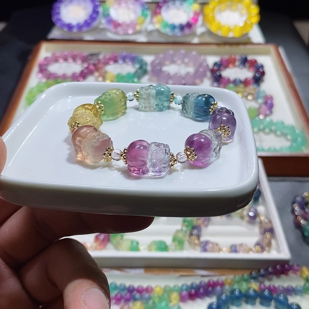 手链水晶未镶嵌彩虹半盆貔貅11加