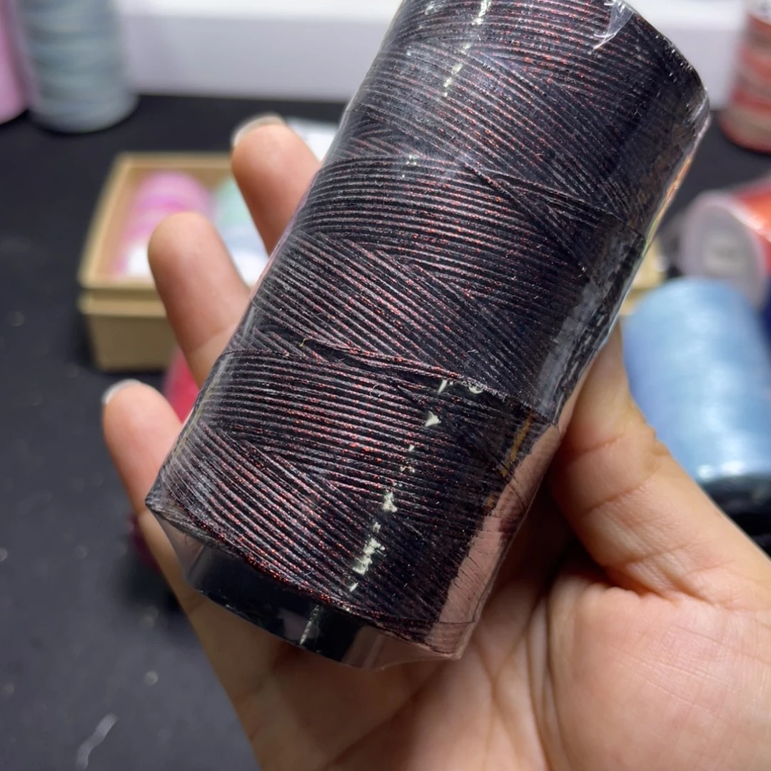腈纶0.5洒金扁蜡100克黑闪红