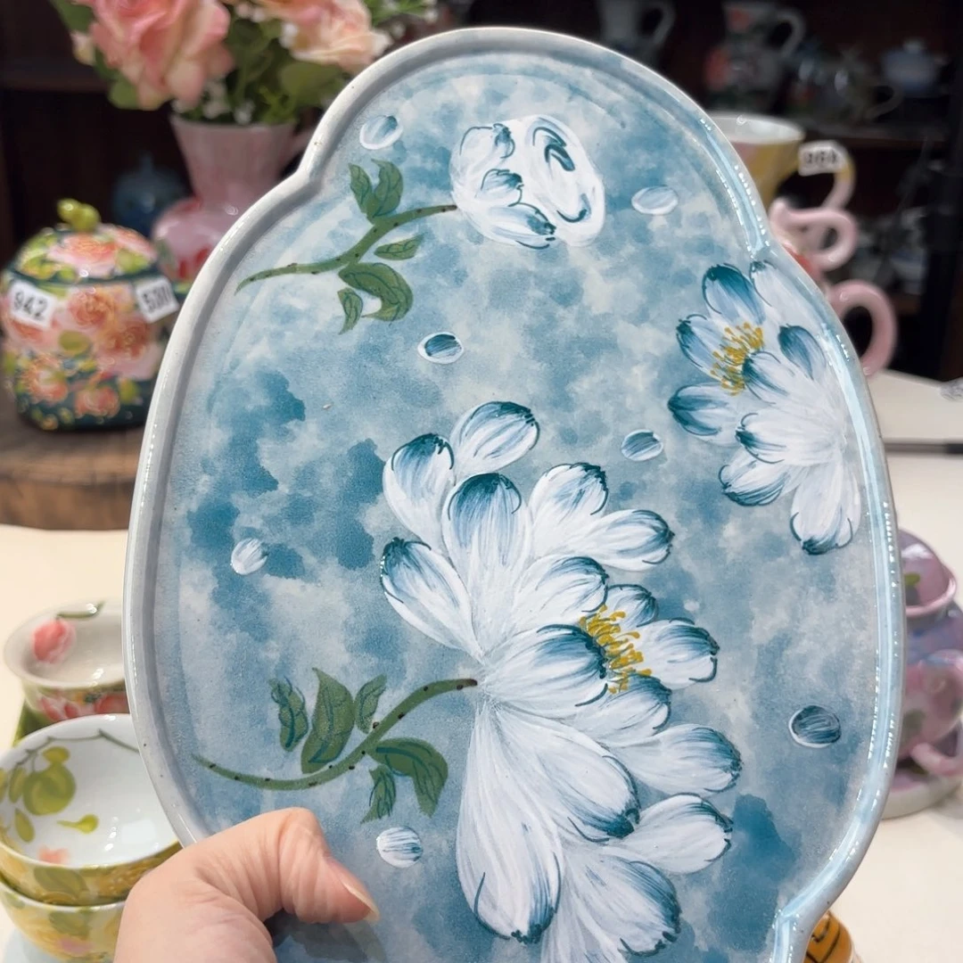 景德镇手绘高温釉下彩陶瓷茶具