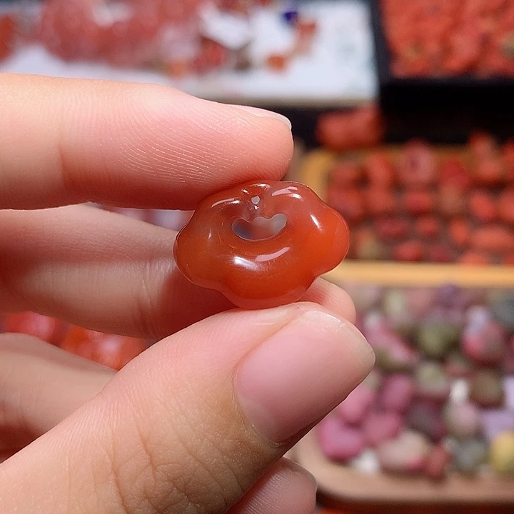 未镶嵌南红南红玛瑙如意锁