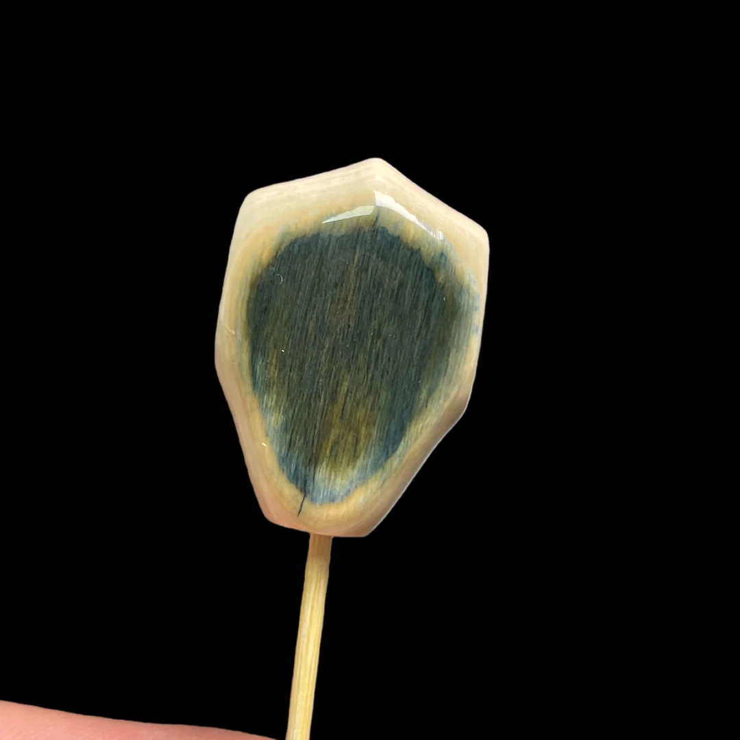 天然猛犸牙蓝眼鲨鱼背三通文玩DIY配饰15.8