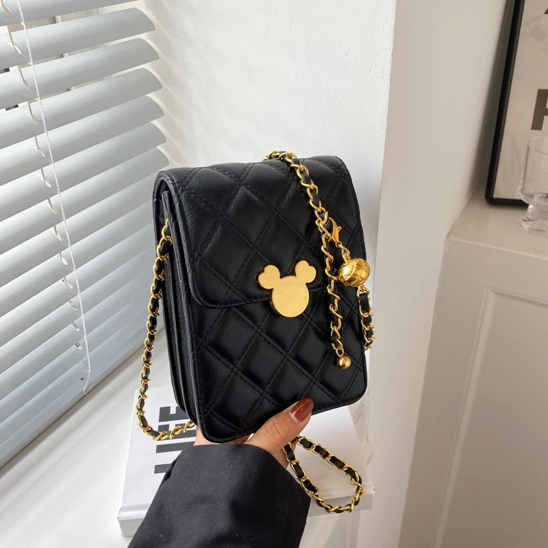 米奇包包菱格手机包小众时尚小个子精致洋气小包包斜挎包单肩百搭